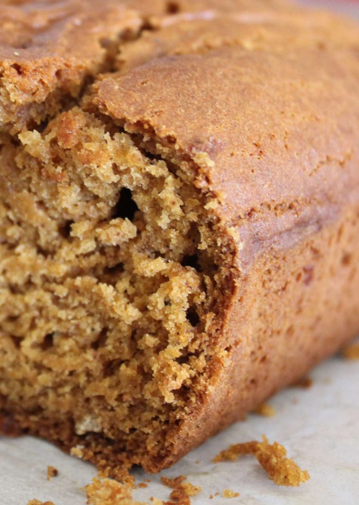 Freeze one of the loaves so you can have pumpkin goodness later when you want to be cozy instead of baking. 