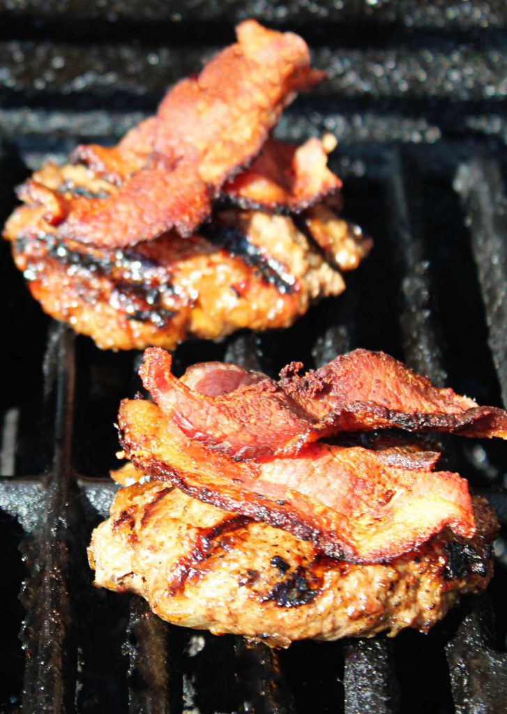 Grilling in the 105 degree heat. Not great for photography lighting. Not great for eyebrows not being singed off. 