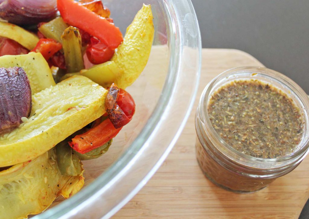 These roasted veggies want a bath in balsamic.