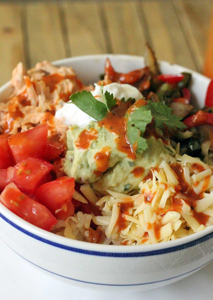 Easy Salsa Chicken Fajita Bowls | Gutsy Gluten Free Gal - Delicious ...