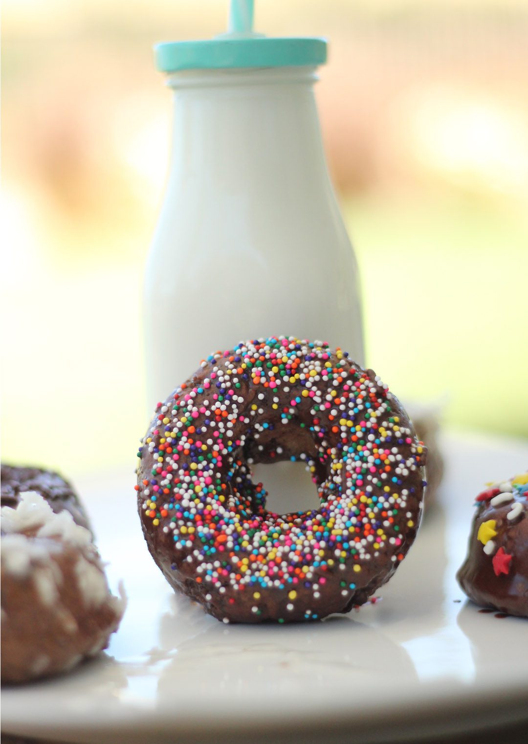 chocolate glazed cake donut